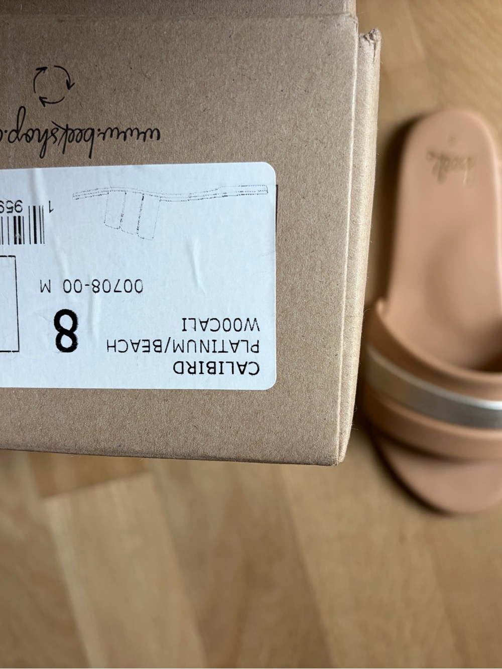 NIB Beek Calibird Platinum/Beach sandal flat - size 8 - Picture 10 of 13